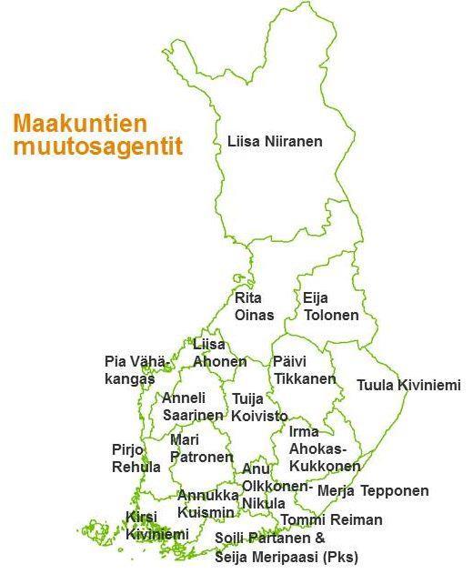 kokeilujen tuki niillä alueilla, joissa niitä on Muutosagentin työn tuloksena on kirjallinen ja alueen toimijoiden hyväksymä toimintasuunnitelma iäkkäiden