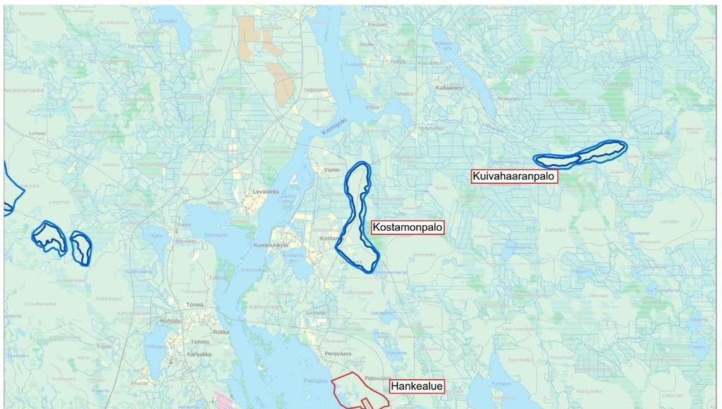 Kuva 4.13-1. Pohjavesialueet.