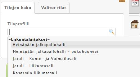 asetukset (hammasratas). Lukko painikkeella sivupalkki saadaan pysymään jatkuvasti avoimena (lukko ilmestyy näkyviin, kun tiloja on valittu kalenterille).