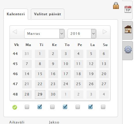 klikkaamalla viikkonumeroa.