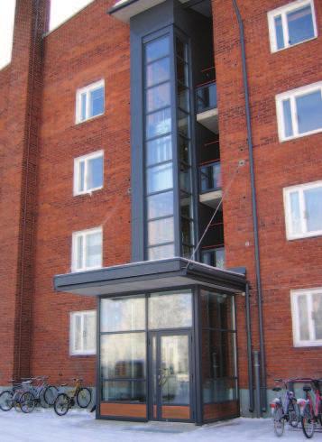 taloon - olemassa olevaan porrashuoneeseen -