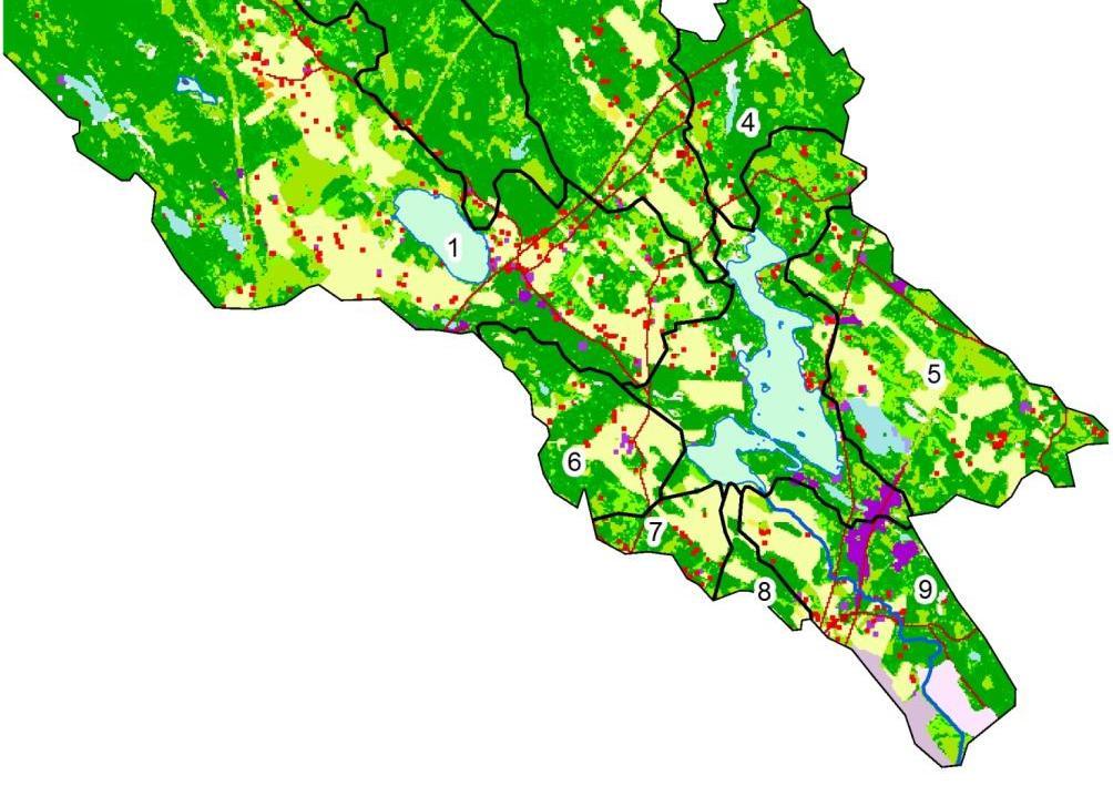 maankäyttö Corine2006-aineiston mukaan.