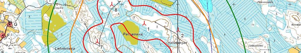 579 DECIBEL - Map 8,0 m/s Calculation: Kyyjärvi Hallakangas N131 x 9 x