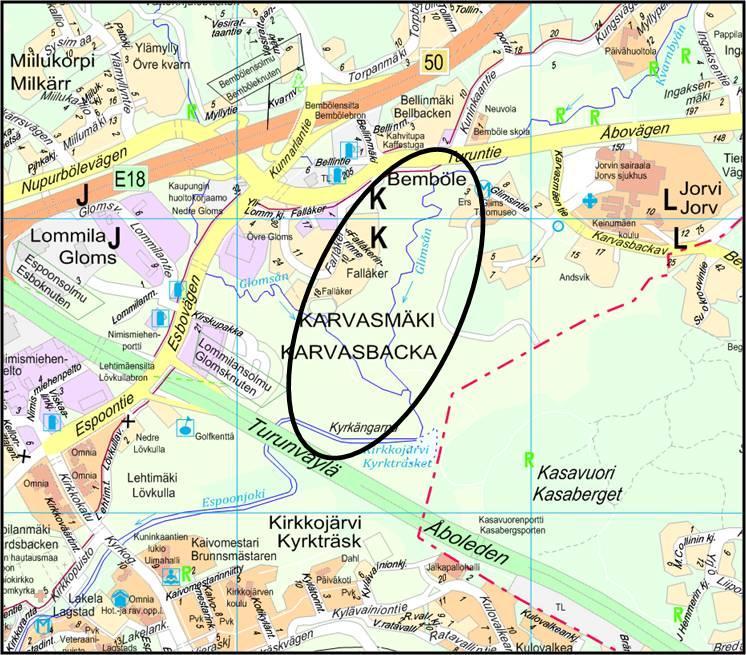 13.01.2014 Sivu 3 / 3 Selostus Varauspäätös Fallåkerin asuinalueen ja Ikean tontin itäpuolelle on asemakaavoitettu erityisalue virkistystä ja maanviljelystä varten (E). Kiinteistölautakunta päätti 28.