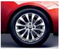 25 RRZ 16 tuuman kevytmetallivanne, 8-puolainen, hopea O - 395.00 53.33 448.25 RVF 17 tuuman kevytmetallivanne, monipuolainen, musta. O - 695.