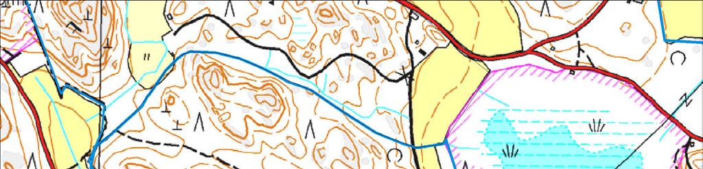 Kuva 7. Kantarnäsbergetin osa-alue (A8) ja sen arvokas kallioalue (kohde 46). Kasvillisuudeltaan monipuolisin kalliokohde on merkitty a-kirjaimella.