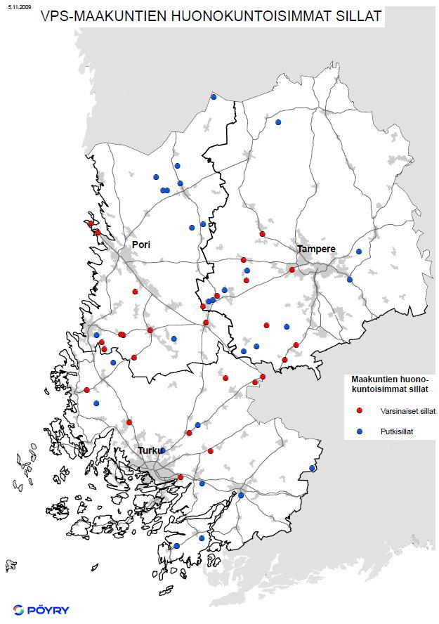 Siltojen ylläpito Varsinais-Suomen, Satakunnan ja