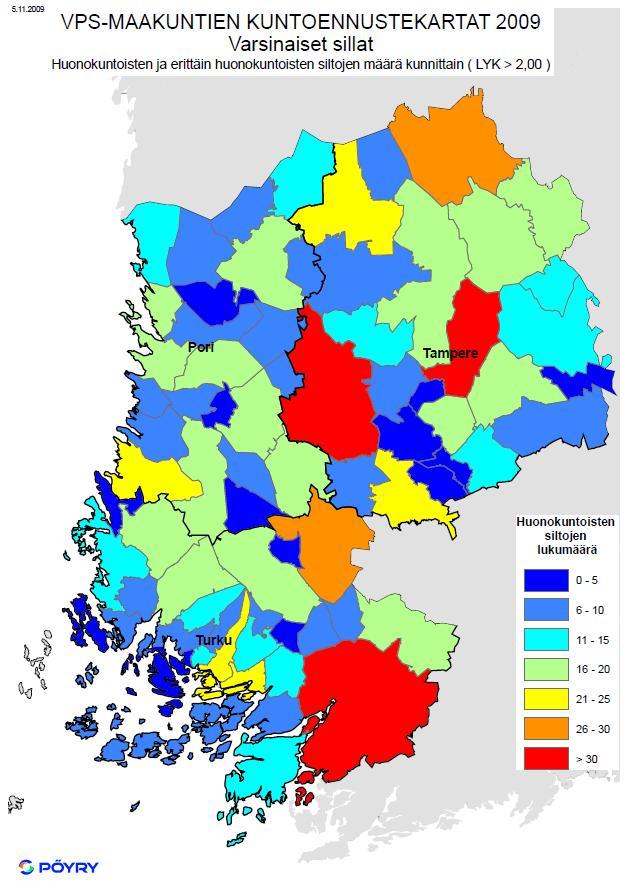 Siltojen ylläpito Varsinais-Suomen, Satakunnan ja