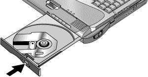 Lisälaitteet Liitettävien moduulien käyttäminen CD- tai DVD-levyn asettaminen tai poistaminen VAROITUS Älä poista CD- tai DVD-levyä asemasta, kun tietokone lukee levyn tietoja.
