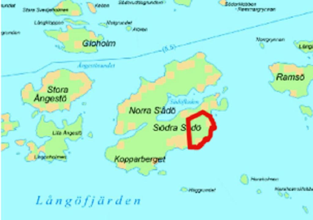 2 Tiivistelmä 2.1 Kaava-alue Kaava-alue sijaitsee Inkoon ulkosaaristossa, Inkoon keskustasta vajaat yhdeksän kilometriä kaakkoon Södra Sådön saaren kaakkoisrannalla.