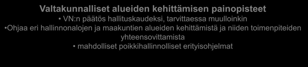 ja maakuntien alueiden kehittämistä ja niiden toimenpiteiden