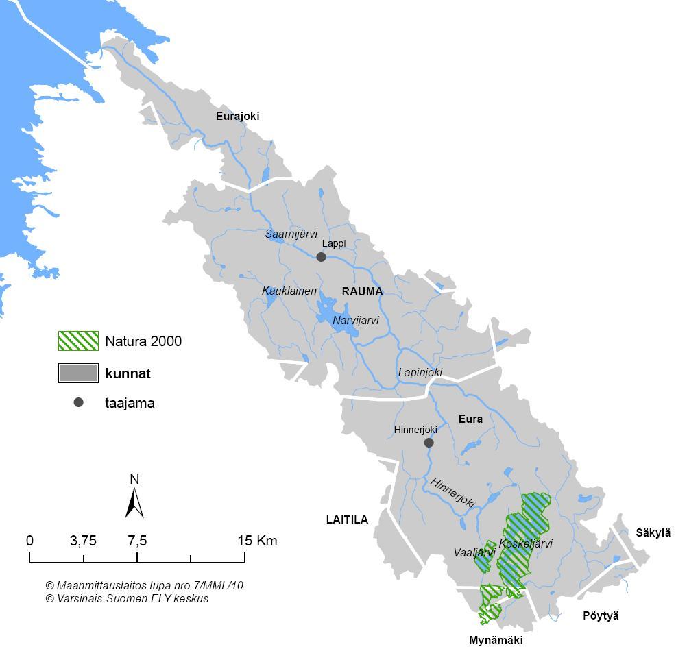 9 Taulukko 6. Eurajoen keskivirtaama, keskialivirtaama ja keskiylivirtaama.