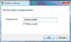 Vahvista Salausavain kirjoittamalla se uudestaan Vahvista verkkoavain -kenttään. 6.
