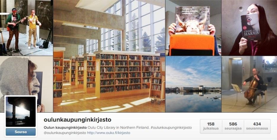 2016 Oulusta mukana pääkirjasto ja Myllyojan ja Rajakylän kirjastot fokus aikuisten lukuharrastuksen