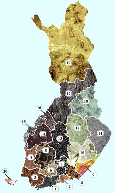 Happamat magmakivet - rapautumistuotteet happamia ja vähäravinteisia graniitti: kvartsi, maasälpä, kiille rapakivi dioriitti (vähemmän hapan kuin edelliset) Metamorfoituneet gneissit (graniitista)