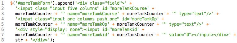 JavaScript vertailu JQuery:llä elementtejä luotaessa täytyy kiinnittää huomiota HTML:n oikeellisuuteen.