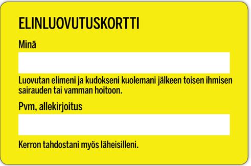 33 % tietää läheisensä elinluovutustahdon.