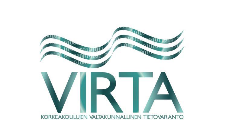 VIRTA-opintotietopalvelu Korkeakoulujen valtakunnallisen tietovarannon VIRTAopintotietopalvelu on kopiotietovaranto 14 yliopiston ja 24 ammattikorkeakoulun opintohallinnon rekisterien