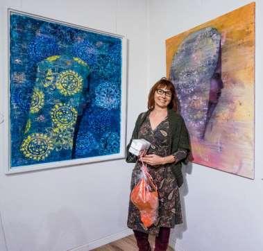 Omantien kulkijat I&II, 2017, öljyväri & akryyliväri Merkkejä, 2017, akryyliväri ANNE KUNTSI