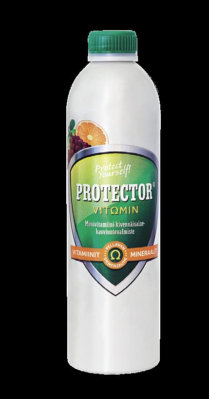 Suojaa itsesi! PROTECTOR VITAMIN Protector Vitamin sisältää marjojen ja hedelmien antioksidantteja, vitamiineja ja karotenoideja.