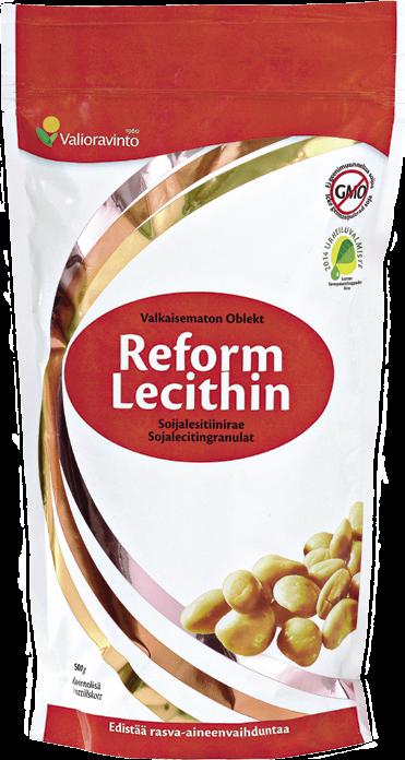 Rasva-aineenvaihdunnalle, liikkujille REFORM LECITHIN Soijalesitiini on luontainen soijapavuista valmistettu ravintoaine.