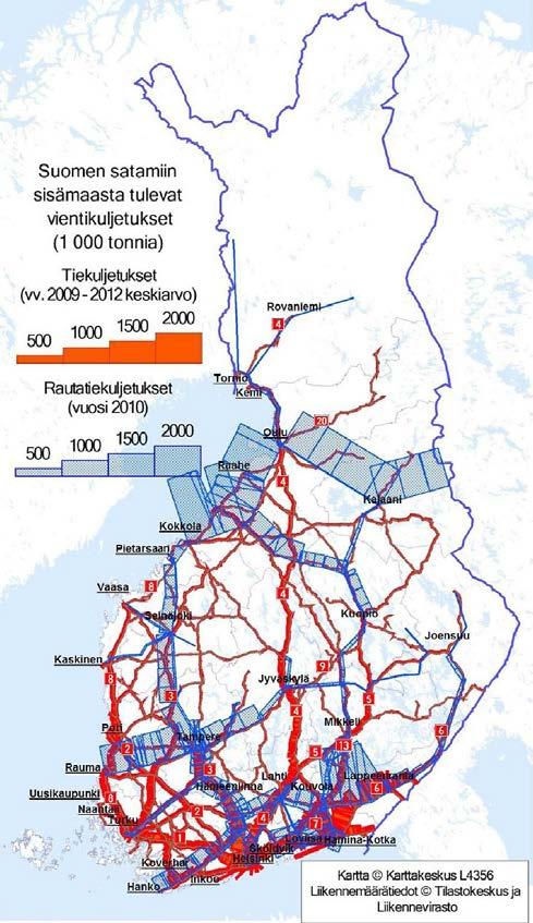 2.4 Nykyinen liikenne Rantaväylä Jyväskylän kohdalla toimii tärkeänä yhteytenä niin valtakunnallisessa, seudullisessä kuin myös kaupungin paikallisessa liikenteessä.
