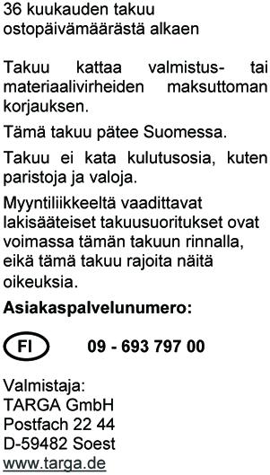 Suomi Takuuohjeet,