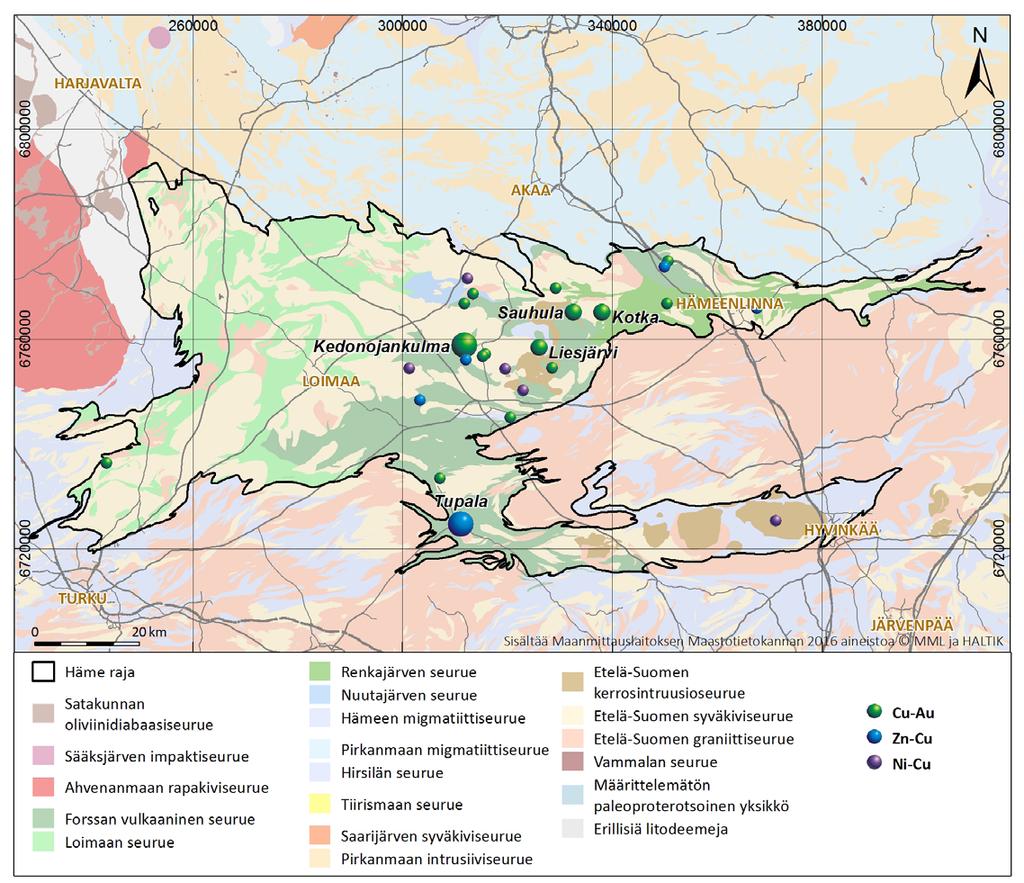 Geologian tutkimuskeskus, Tutkimusraportti 229 Geological Survey of Finland, Report of Investigation 229, 2017 Kanta-Hämeen potentiaalisten kaivosten aluetaloudelliset vaikutukset Arolanmäen