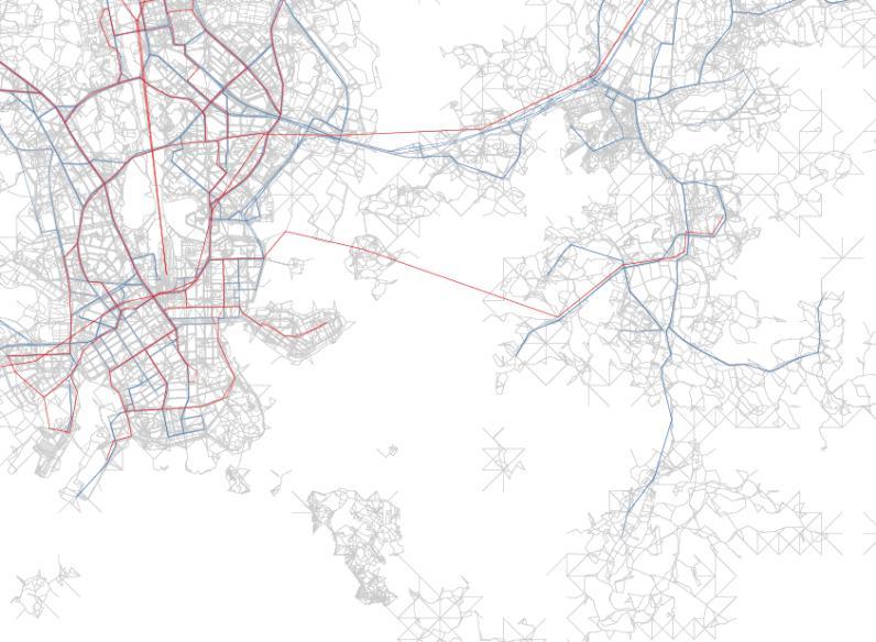 Simulointityö pähkinänkuoressa Pääperiaatteet Lähtötiedot: Maankäyttö 250 metrin ruudukossa (2008, 2020) Liikenneverkot ja joukkoliikennelinjasto Nykyinen, HLJ 2011 niukat investoinnit 2020