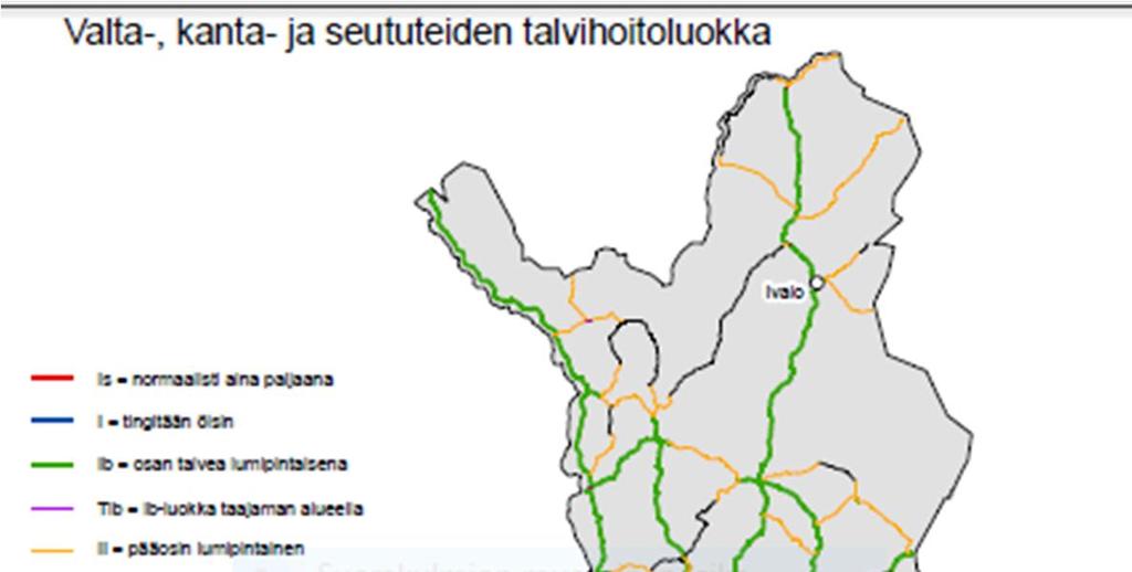 14 Kuva 3. Valta-, kanta- ja seututeiden talvihoitoluokat (Liikennevirasto 2015). 3.2 Tienumerointi Tienumeroinnilla tarkoitetaan teiden numerointia ja jakamista osiin.