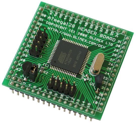 53 6.3.1 Olimex AVR-H128-CAN-kehitysalusta Mittarissa käytettiin Olimexin AVR-H128-CAN Header Board -kehitysalustaa.