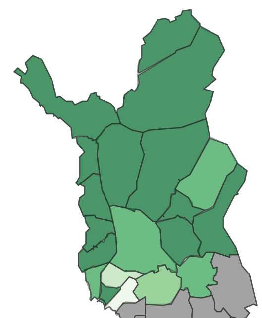 Koko maa 7,1 Lappi 10,1 Utsjoki 62,5