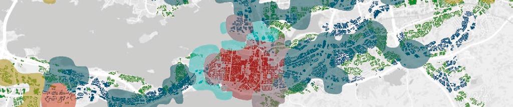 Keskustan jalankulkuvyöhyke 72 Suomen ympäristökeskuksen raportteja 4 2017 Jalankulkukaupunki, 1 km - ydinalue Jalankulkukaupunki, 1 km - muu alue