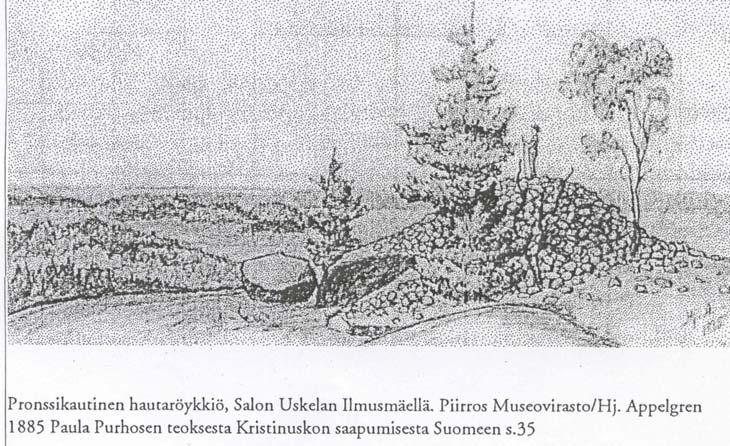 31 8. HAUTAUSMAA-ALAN HISTORIAA Hautaröykkiö, hiidenkivi Pronssikautinen hautaustapa.