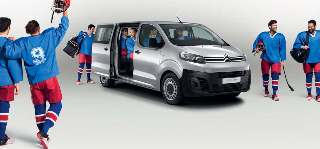 UUSI CITROËN JUMPY COMBI JOPA 9:LLE HENGELLE 9 UUSI CITROËN JUMPY COMBI on ihanteellinen ajoneuvo
