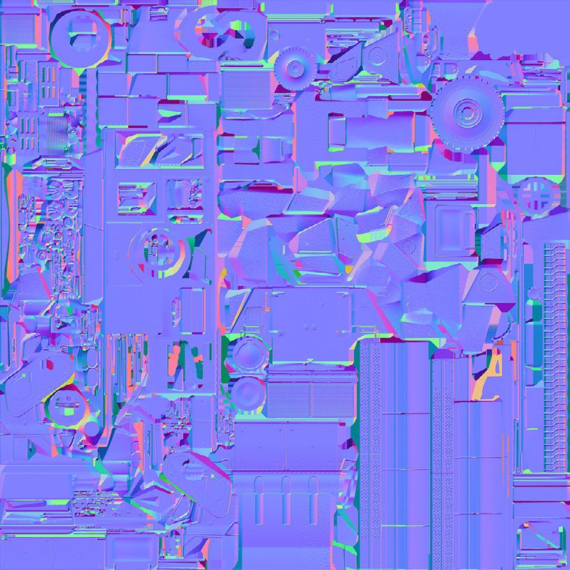 Tämä jälkeenpäin lisätty normal map tieto pitää photoshopissa päällystää beikattuun normal mappiin.