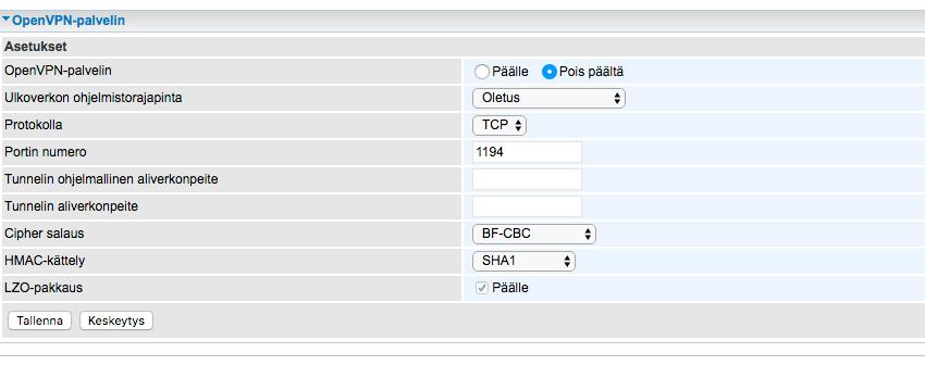 5.3.7 OpenVPN 5.3.8 GRE 5.4 