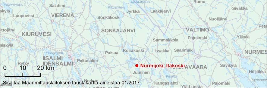 Jormasjoki-Nuasjärvi-Rehjanselkä-Kajaaninjoki-Oulujärvi (Niskanselkä) ja eteläisellä reitillä Lumijoki-Laakajärvi-Nurmijoki (Itäkoski)(Kuva 5-1).