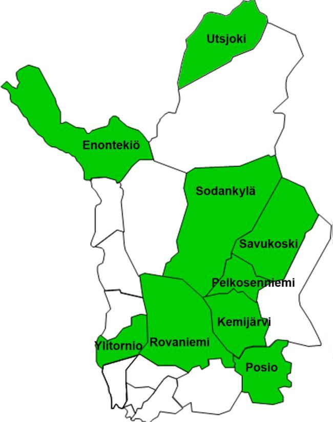 Virtu-palvelupisteiden pilottikunnat Enontekiö: kunnan virastotalo Kemijärvi: kuntoutusyksikkö Pelkosenniemi: kunnan virastotalo Posio: kirjasto Rovaniemi Meltaus: koulu Rovaniemi Muurola: kirjasto