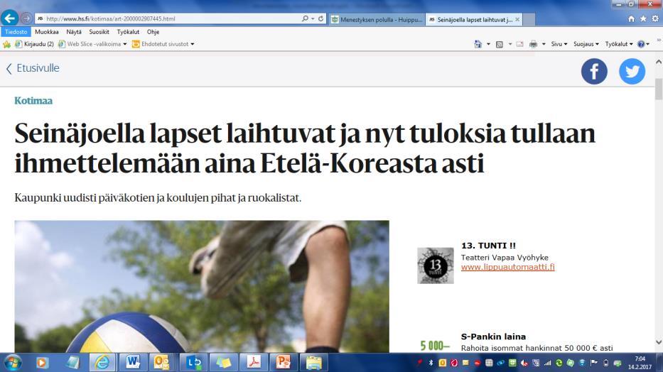 Valtio Kunnat Järjestöt, seurat Yritykset Arvoyhteisöt Koulut Urheiluopistot KV.