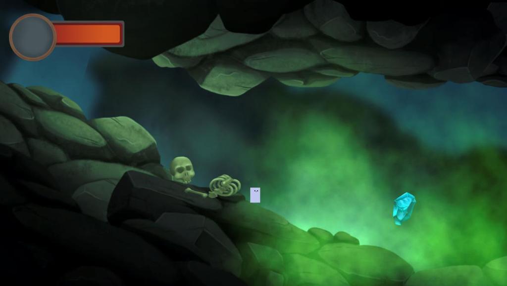 22 Pelaajalle voi antaa myös pieniä, hienovaraisia graafisia vinkkejä. Käytin omassa kentässäni pölyefektejä näyttämään pelaajalle suuntaa luolastossa.