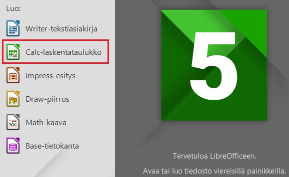 org/lataa/luotettavinlibreoffice/. Diagrammit laaditaan LibreOfficen Calclaskentataulukko-ohjelmalla.