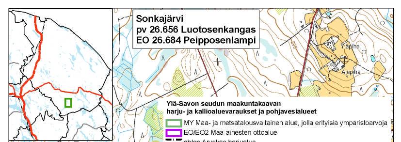 34 Luotosenkangas - Alue todettu Poski-projektissa maaainestenottoon soveltuvaksi alueeksi -