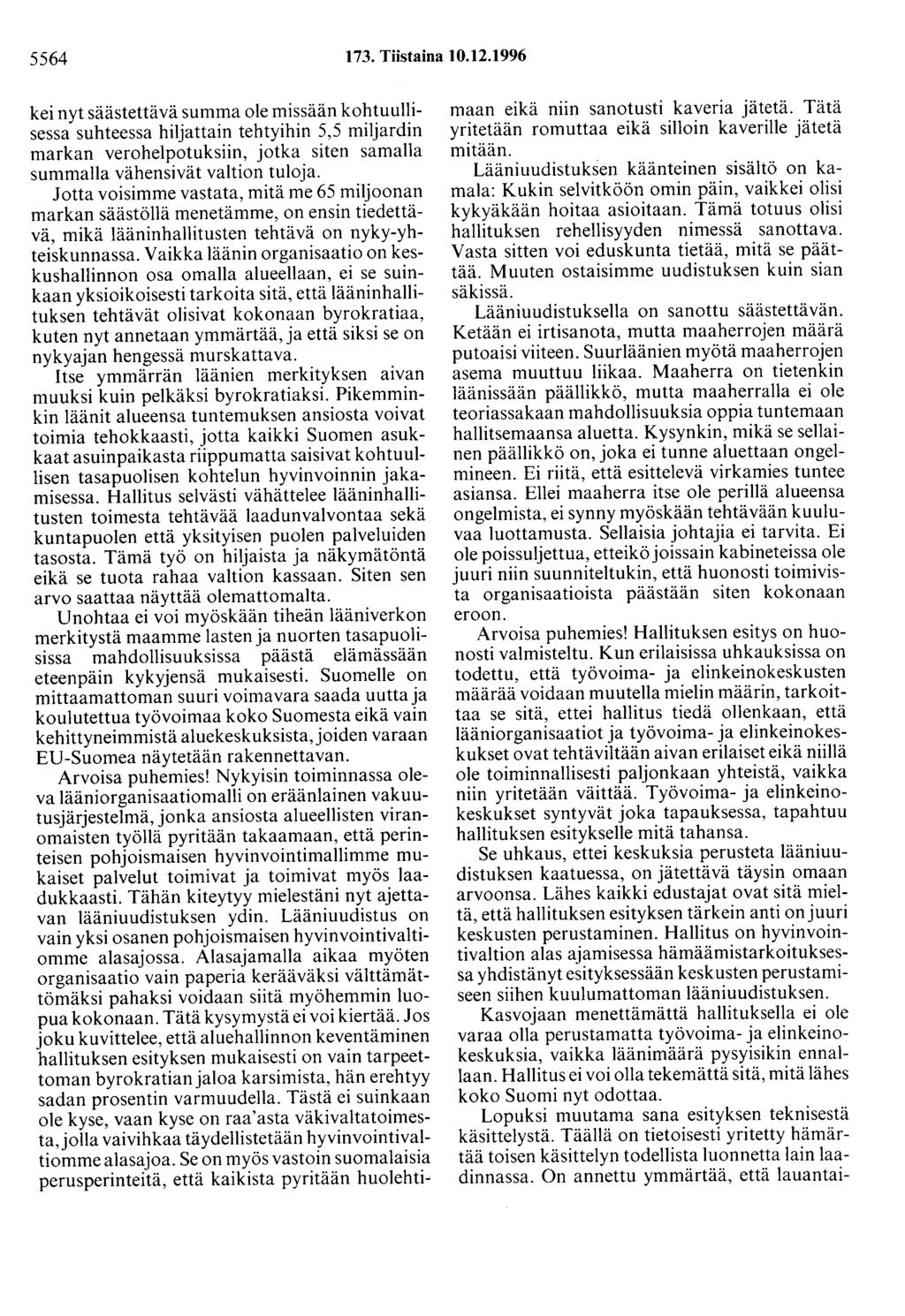 5564 173. Tiistaina 10.12.