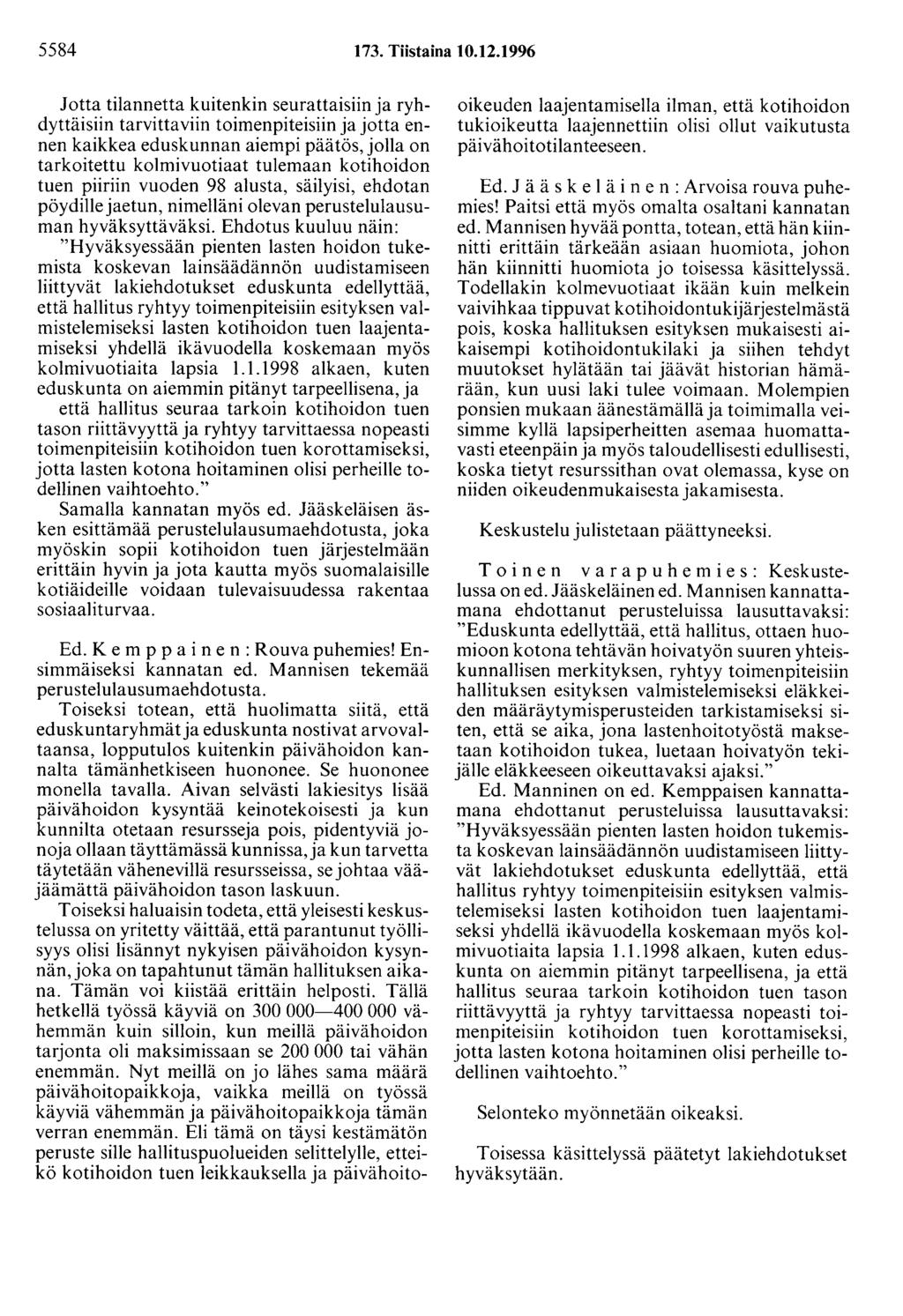 5584 173. Tiistaina 10.12.