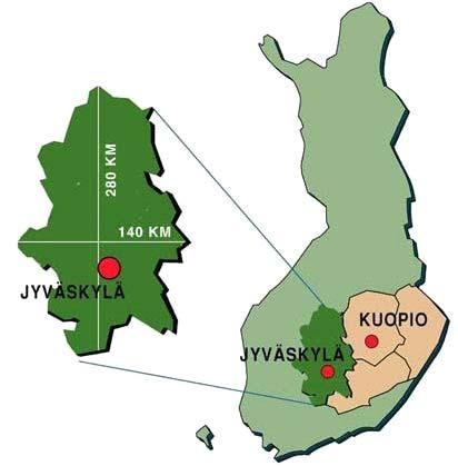 KESKI-SUOMEN SUOMEN SAIRAANHOITOPIIRI 23 kuntaa 270 701 asukasta Perusterveydenhuolto 14 terveyskeskusta (v.