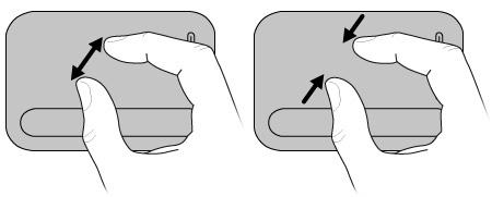 toisistaan. Pienennä kohdetta pitämällä kahta sormea erillään toisistaan kosketusalustalla ja vetämällä sormia sitten lähemmäs toisiaan.