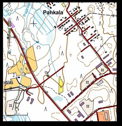 32 Kuvio 5. Ilma- ja maastokartta Vatusentien teollisuusalueelta (Metsähallitus 2015) 5.4.