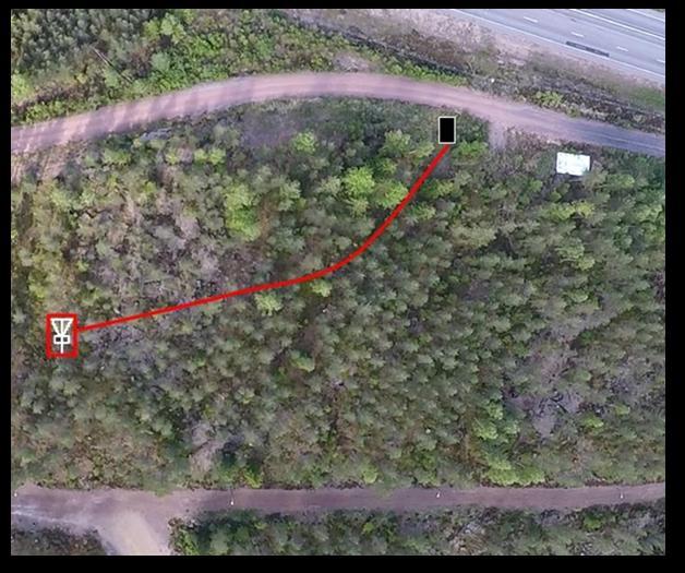 Raivaukset väylälle on tehty valmiiksi, ainoastaan pieniä mäntyjä on kaadettava muutama väylän