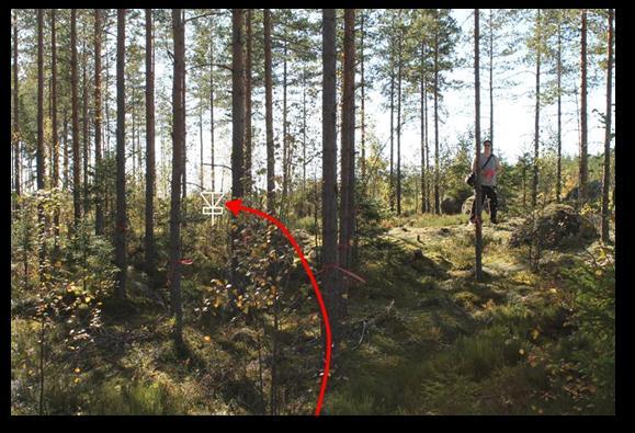039491 N 6885360, E 292948 Väylä viisi lähtee kuntoradan kiertosuunnan oikealta puolelta radan